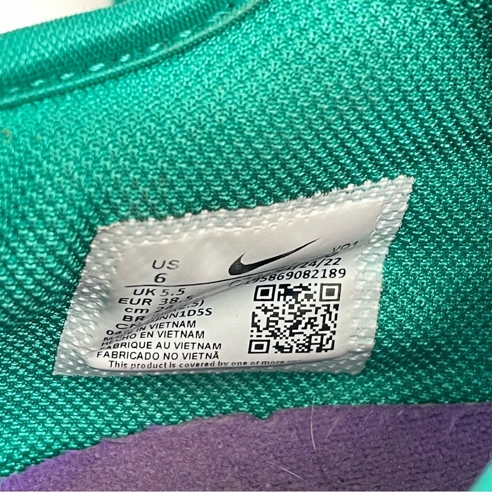 Nike LeBron James Witness VI 6 South Beach Emerald Green Pink Size 6 - Picture 11 of 11